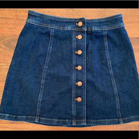 Madewell Dresses & Skirts - NWT Madewell Denim A-Line Mini Skirt button front